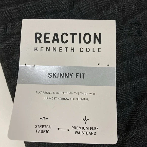 Kenneth Cole Reaction‎ Men's Pants Gabardine Skinny/Extra-Slim Fit Stretch 36x30 - Picture 6 of 10